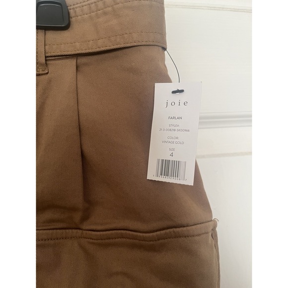 Joie Vintage Gold Farlan Skirt Size 4 NWT Utility Cargo Pockets - Picture 5 of 8